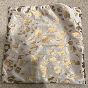 Gold Metallic Leopard Print Pillow Cover